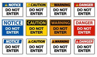 Do Not Enter Symbol On White Background vector