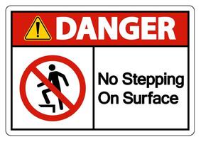 Danger No Stepping On Surface Symbol Sign vector