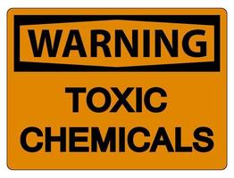 Warning Toxic Chemicals Symbol Sign On White Background vector