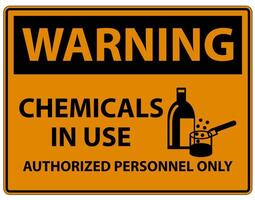 Warning Chemicals In Use Symbol Sign On White Background vector