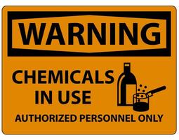 Warning Chemicals In Use Symbol Sign On White Background vector