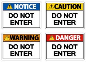 Do Not Enter Symbol On White Background vector