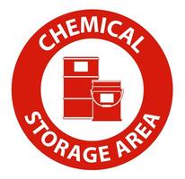 Caution Chemical Storage Symbol Sign On White Background vector