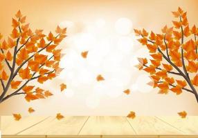 autumn background with fallen tree branches vector