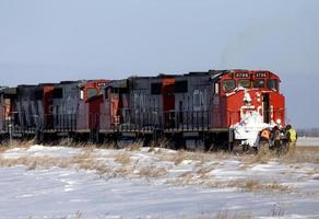 Men working on Train photo