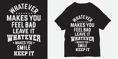 Inspirational quote about smile lettering design for t shirt vector