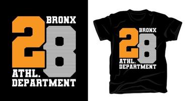 Bronx twenty eight varsity typography design for t-shirt vector