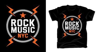 Rock music typography for t-shirt design