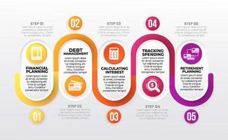 Infographic of Financial Literacy vector