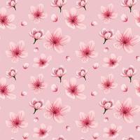 Cherry Blossom Seamless Pattern Background
