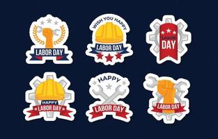 Labor Day Sticker Pack vector