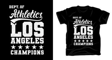 Los angeles champions typography for t-shirt design vector