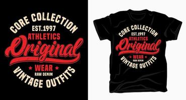 Athletics original vintage typography design for t shirt vector