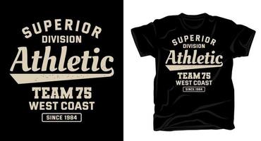 Athletic team seventy five typography t-shirt design vector