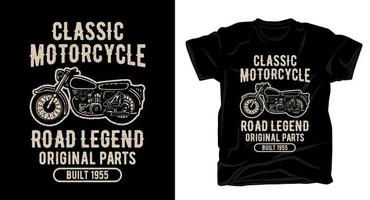 diseño clásico de camiseta de tipografía de motocicleta vector