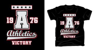 Athletics victory varsity typography for t-shirt design vector