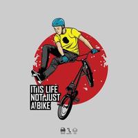 BMX ILLUSTRATION WITH A GRAY BACKGROUND.eps vector