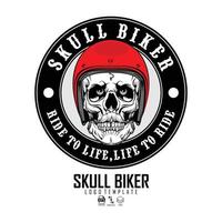 SKULL BIKER LOGO TEMPLATE.eps vector