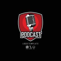 plantilla de logotipo de podcast.eps vector