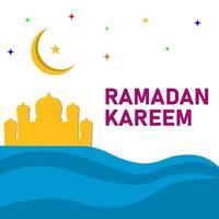 colorido diseño de afiches de saludo de ramadán kareem. diseños para plantillas. vector