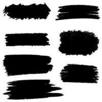 Collection of vector brush hand drawn graphic element. Set of vector brush strokes isolated on white background. vector illustration.