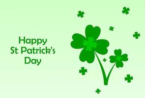 happy st patrick day background design in green color. clover leaf illustration. clover leaf icon vector