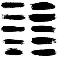 Collection of vector brush hand drawn graphic element. Set of vector brush strokes isolated on white background. vector illustration.