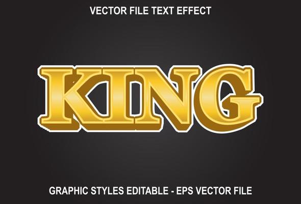 black color king text effect. Effect Saved In Graphic Style