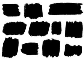 Collection of vector brush hand drawn graphic element. Set of vector brush strokes isolated on white background. vector illustration.