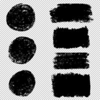 Collection of vector brush hand drawn graphic element. Set of vector brush strokes isolated on white background. vector illustration.