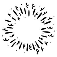 Starburst, sunburst  hand drawn. Design Element Fireworks Black Rays. Comic explosion effect. Radiating, radial lines. vector