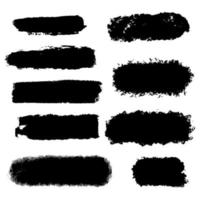 Collection of vector brush hand drawn graphic element. Set of vector brush strokes isolated on white background. vector illustration.