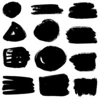 Collection of vector brush hand drawn graphic element. Set of vector brush strokes isolated on white background. vector illustration.