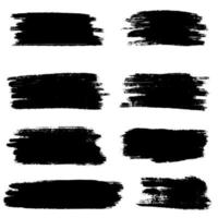 Collection of vector brush hand drawn graphic element. Set of vector brush strokes isolated on white background. vector illustration.