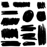 Collection of vector brush hand drawn graphic element. Set of vector brush strokes isolated on white background. vector illustration.