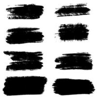 Collection of vector brush hand drawn graphic element. Set of vector brush strokes isolated on white background. vector illustration.