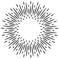 Starburst, sunburst  hand drawn. Design Element Fireworks Black Rays. Comic explosion effect. Radiating, radial lines. vector