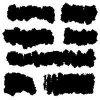 Collection of vector brush hand drawn graphic element. Set of vector brush strokes isolated on white background. vector illustration.