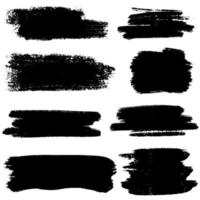 Collection of vector brush hand drawn graphic element. Set of vector brush strokes isolated on white background. vector illustration.