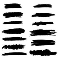 Collection of vector brush hand drawn graphic element. Set of vector brush strokes isolated on white background. vector illustration.