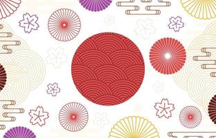 Contemporary Japanese Style Element Background vector