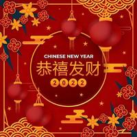 Background of Chinese New Year 2022 vector