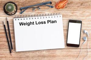 Flat lay, Weight Loss Plan healthy eating photo