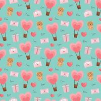 San Valentín hermoso diseño de patrones sin fisuras para decorar, papel tapiz, papel de regalo, tela, telón de fondo, etc. vector