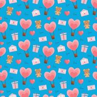 San Valentín hermoso diseño de patrones sin fisuras para decorar, papel tapiz, papel de regalo, tela, telón de fondo, etc. vector