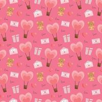 San Valentín hermoso diseño de patrones sin fisuras para decorar, papel tapiz, papel de regalo, tela, telón de fondo, etc. vector