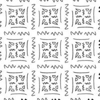 Seamless abstract geometric hand drawn pattern. vector