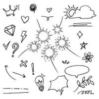 Doodle element vector set, for concept design.