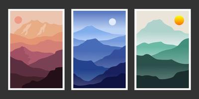 abstract mountain painting, Abstract background, Premium Vector