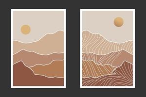 abstract mountain painting, Abstract background, Premium Vector